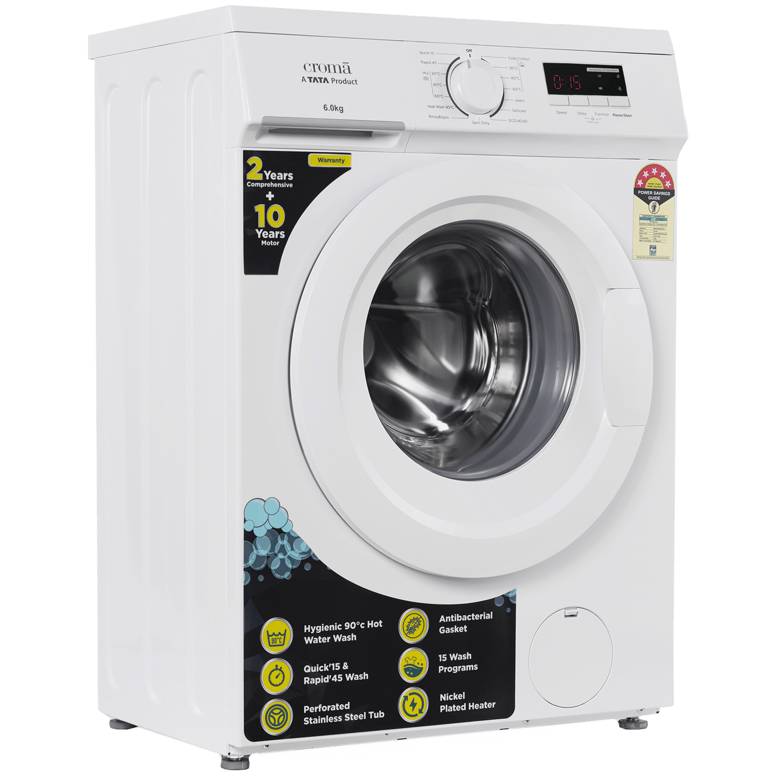 Front-Load Washing Machine In Pristine White